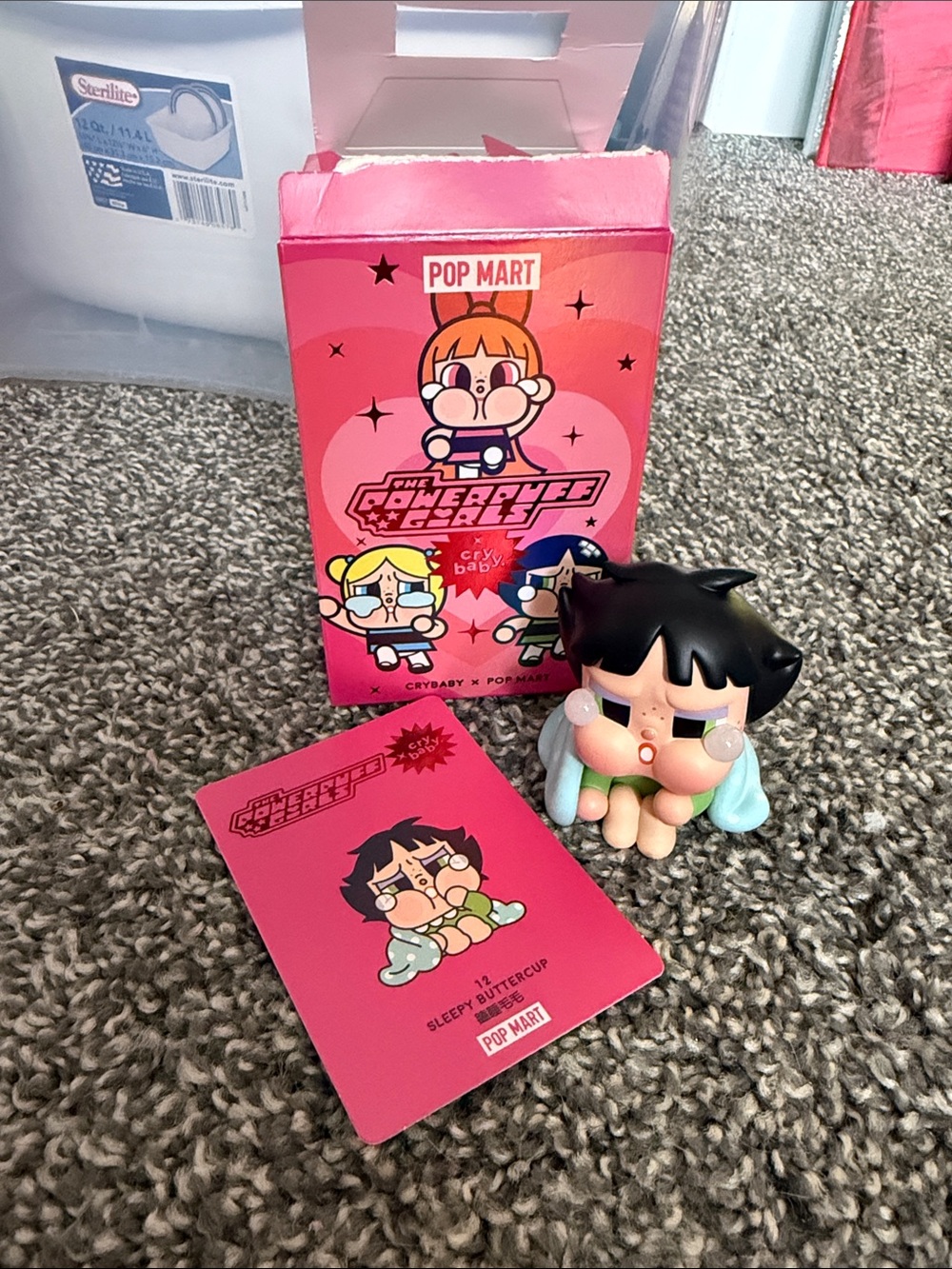 CRY BABY X THE POWERPUFF GIRLS✨POP MART✨ SLEEPY BUTTERCUP (OPENED BOX)
